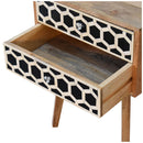 Bone Inlay Scandinavian Style Bedside Table
