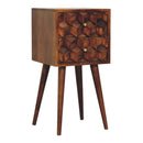 Mini Chestnut Cube 2 Drawer Bedside