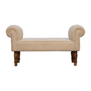 Boucle Cream Bench
