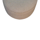 Cream Boucle Storage Footstool