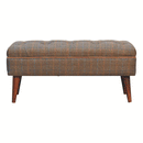Reverse Curve Oak-ish Media Unit