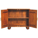 Chestnut Carved Ball Cabinet