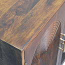 Chestnut Carved Ball Cabinet