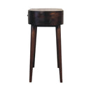 Light Walnut Curved Edge Console Table