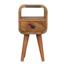 Extra Mini Oakish Curve Open Slot Bedside