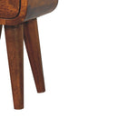 Extra Mini Curved Chestnut Bedside