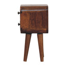 Extra Mini Curved Chestnut Bedside