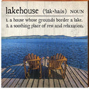 Lakehouse Definition   | Wall Art Print on Real Wood