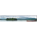 Bolton Landing Lake Red Canoe   | Wall Art Print on Real Wood