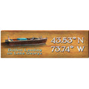 Bolton Landing Lake George, New York Vintage Boat Latitude Longitude Wooden Sign | Wall Art Print on Real Wood