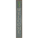 Lake George Map Welcome Blue Latitude Longitude   | Wall Art Print on Real Wood