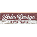 Lake George is for Family Red   | Wall Art Print on Real Wood