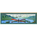 Lake George Scene Colorful Oars Latitude Longitude   | Wall Art Print on Real Wood