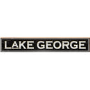 Lake George Black Sign   | Wall Art Print on Real Wood