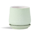 Hand Rolled Pot With Attached Saucer By Plantatorem