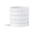 Moon Gate Orchid Planter with Attached Saucer- Pastel By Plantatorem