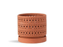 Moon Gate Orchid Planter with Attached Saucer - Sand By Plantatorem