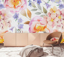 Elegant Watercolor Flowers Wallpaper Fashionable