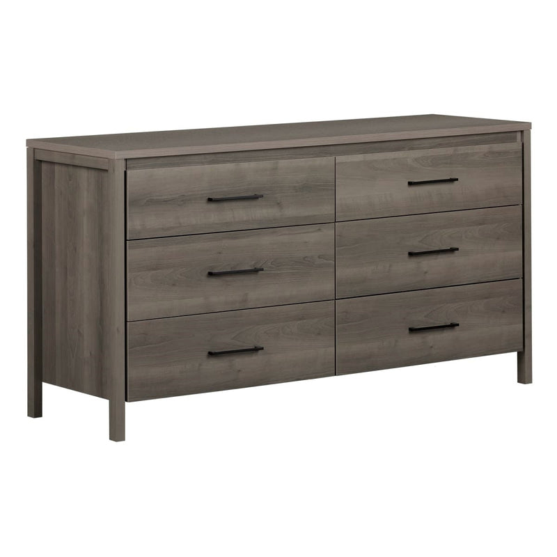 Engineered Wood Modern Drawer Storage Dresser with Smooth Glides - Grey