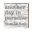 Ocean Isle Beach, NC Paradise Sign | Real Wood Art Print