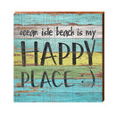 Ocean Isle Beach, NC Happy Place Sign | Real Wood Art Print
