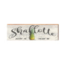 Shallotte Latitude Longitude Sign | Real Wood Art Print