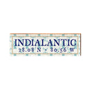 Indialantic Latitude Longitude Sign | Wall Art Print on Real Wood