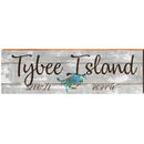 Tybee Island, Georgia Blue Crab Latitude Longitude Wooden Sign | Wall Art Print on Real Wood