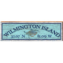 Wilmington Island, Georgia Latitude Longitude Wooden Sign | Wall Art Print on Real Wood | Nautical Coastal Crab Decor