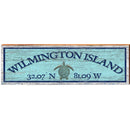 Wilmington Island, Georgia Latitude Longitude Wooden Sign | Wall Art Print on Real Wood