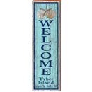 Tybee Island Latitude Longitude Welcome Wooden Sign | Wall Art Print on Real Wood | Coastal Beach Decor