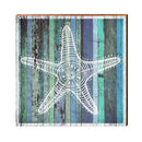 Starfish  Blue Boards | Wall Art Print on Real Wood