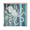 Octopus Blue Boards | Wall Art Print on Real Wood