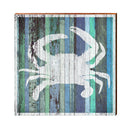 Crab Blue Boards | Wall Art Print on Real Wood