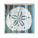 Sand Dollar Blue Boards | Wall Art Print on Real Wood