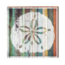 Sand Dollar Orange Boards | Wall Art Print on Real Wood