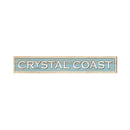 Crystal Coast Coastal Blue Sign | Wall Art Print on Real Wood