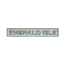 Emerald Isle Coastal White Sign | Wall Art Print on Real Wood
