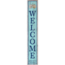 Welcome Jersey Shore Triple Shells Blue | Wall Art Print on Real Wood