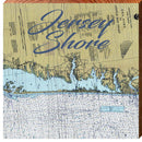 Jersey Shore NOAA Map | Wall Art Print on Real Wood