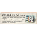 Seafood Definition | Wall Art Print on Real Wood