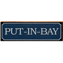 Put-In-Bay Navy Bevel | Wall Art Print on Real Wood