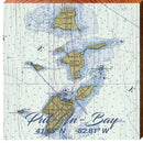 Lake Erie Islands NOAA Chart | Wall Art Print on Real Wood