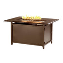 Aluminum 46-in Rectangular Propane Fire Table, Beads, Covers and Lid