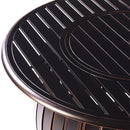Aluminum 44-in Round Propane Fire Table with Beads, Covers and Lid