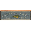 Prairie Lake Latitude Longitude Sign | Wall Art Print on Real Wood