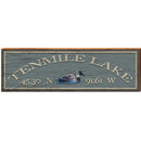 Tenmile Lake Latitude Longitude Sign | Wall Art Print on Real Wood
