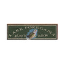 Lake Pokegama Latitude Longitude Sign | Wall Art Print on Real Wood