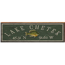 Lake Chetek Latitude Longitude Sign | Wall Art Print on Real Wood