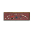 Lake Freeman Latitude Longitude Sign | Wall Art Print on Real Wood